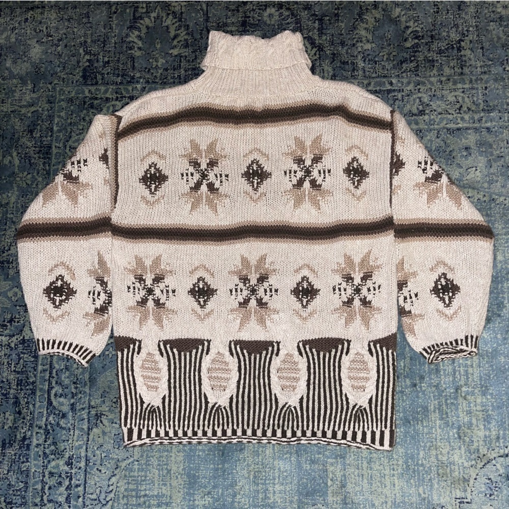 Hand Knit New York Style Sweater L - Picture 3 of 4